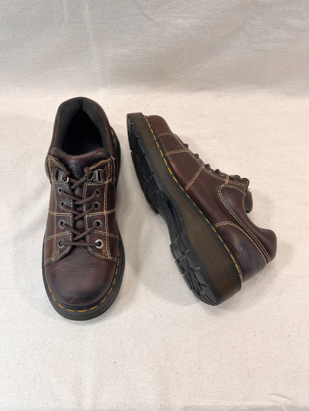 Vintage Dr Martens 9806 Brown Leather Platform Oxford Shoes Chunky [Womens 9US]